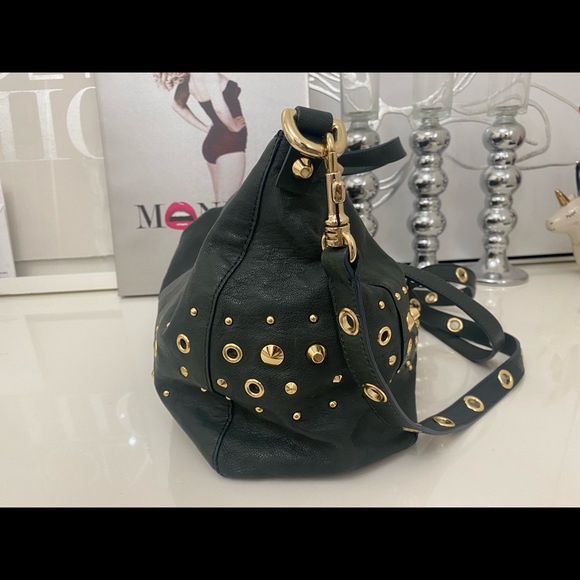 Dark green leather Juicy Couture large shoulder bag with strap - Picture 4 of 14